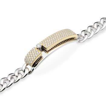 Roulette Bracelet Gourmette Pave'