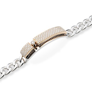 Roulette Bracelet Gourmette Pave'